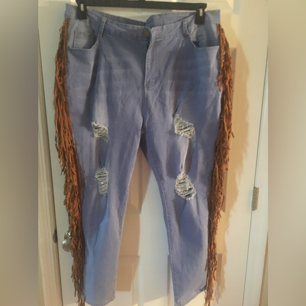 Western Plus size distressed straight leg jeans Size 2X